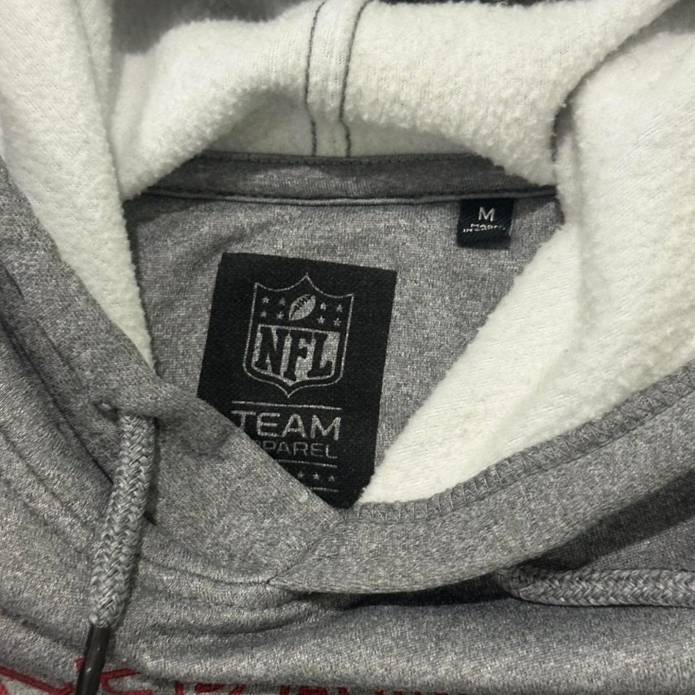 SF 49ers Grey Men's Medium Hoodie NFL team apparel pullover sweater - Picture 3 of 5